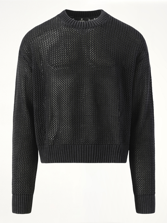 REPRESENT Open Gauge Knit Sweater (Black)