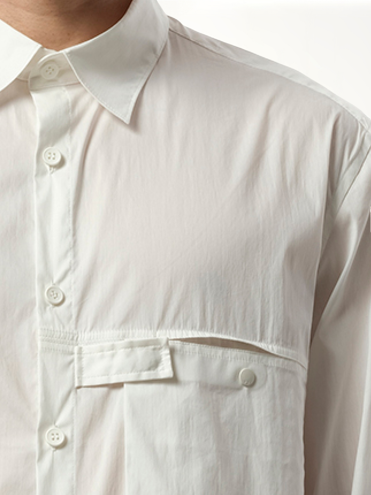 Y-3 Pleat Pocket Shirt (White)