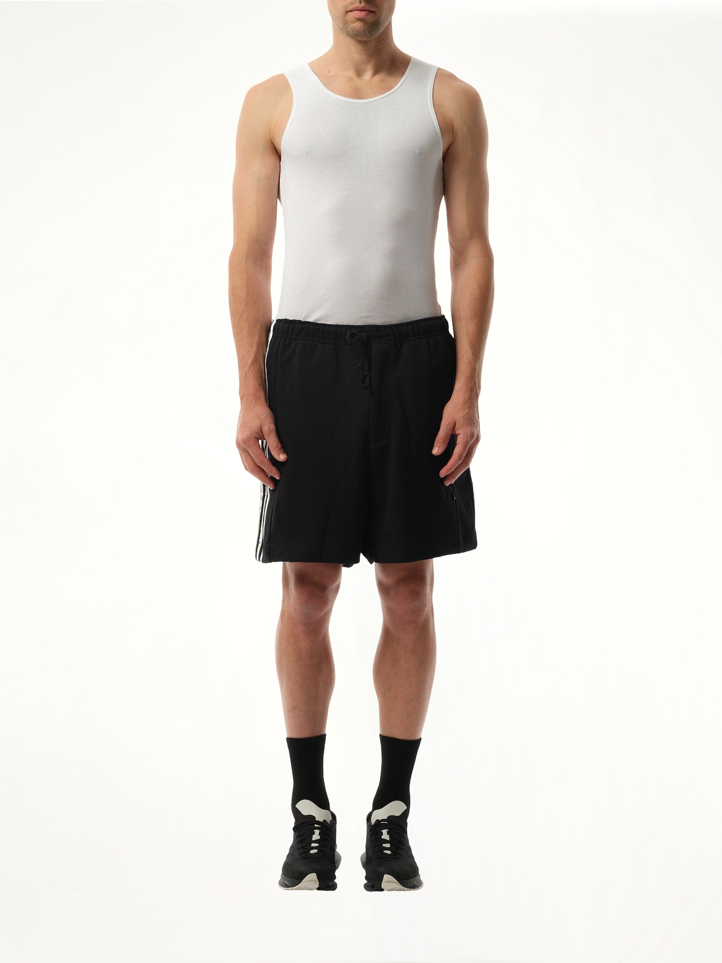 Y-3 Football Cutout Shorts (Black)