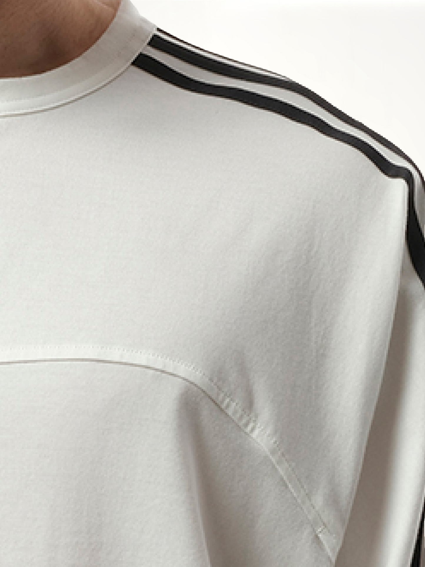 Y-3 3 Stripe Long Sleeve T-Shirt (White)