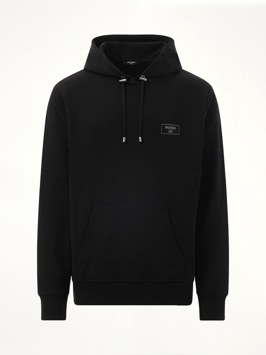 BALMAIN Couture Label Hoodie (Black)