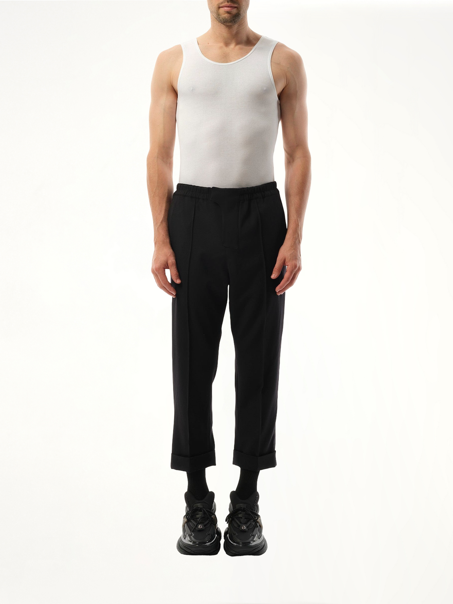 BALMAIN Tailored GDP Slouch Pants (Black)