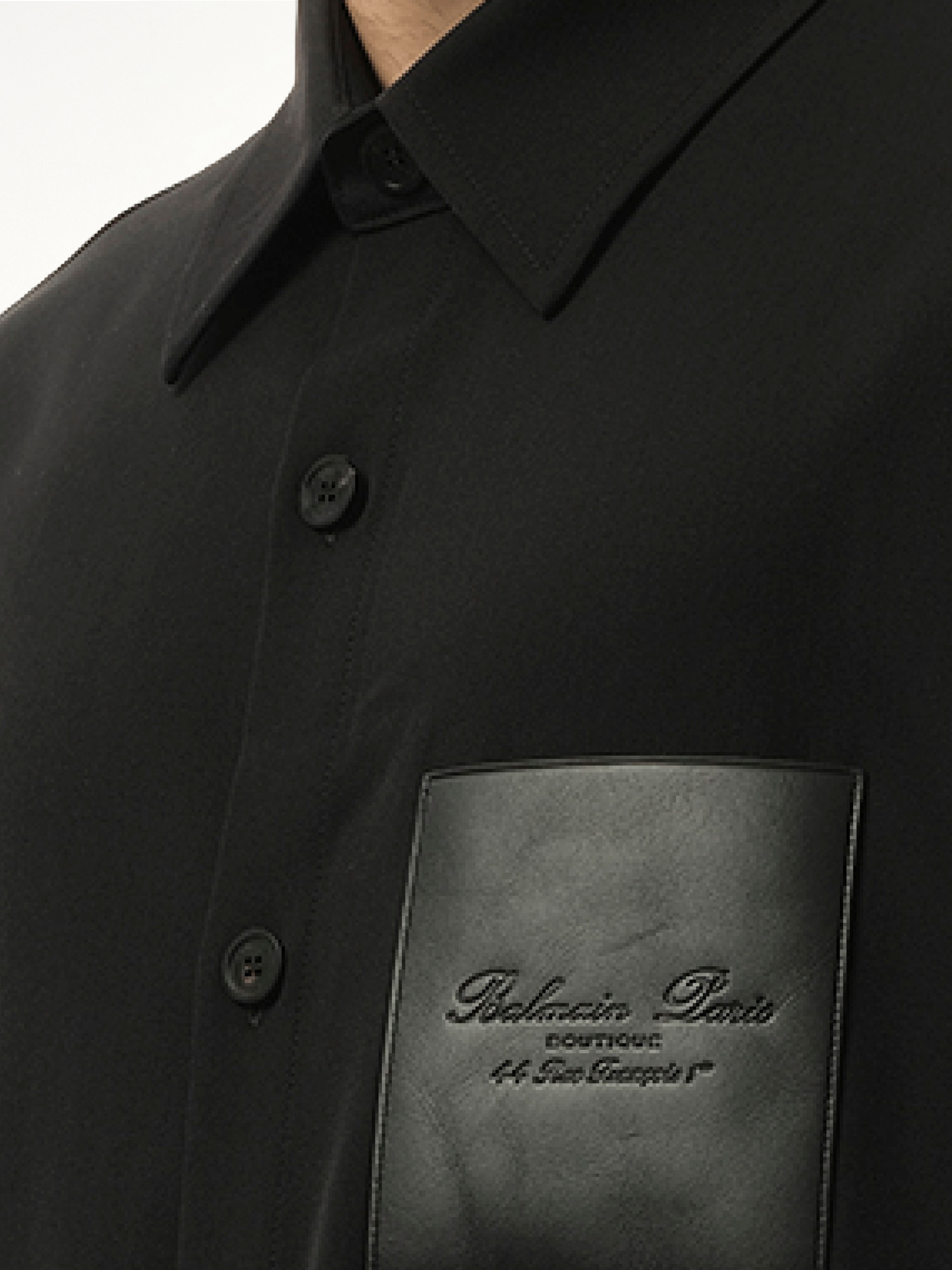BALMAIN Couture Label GDP Overshirt (Black)