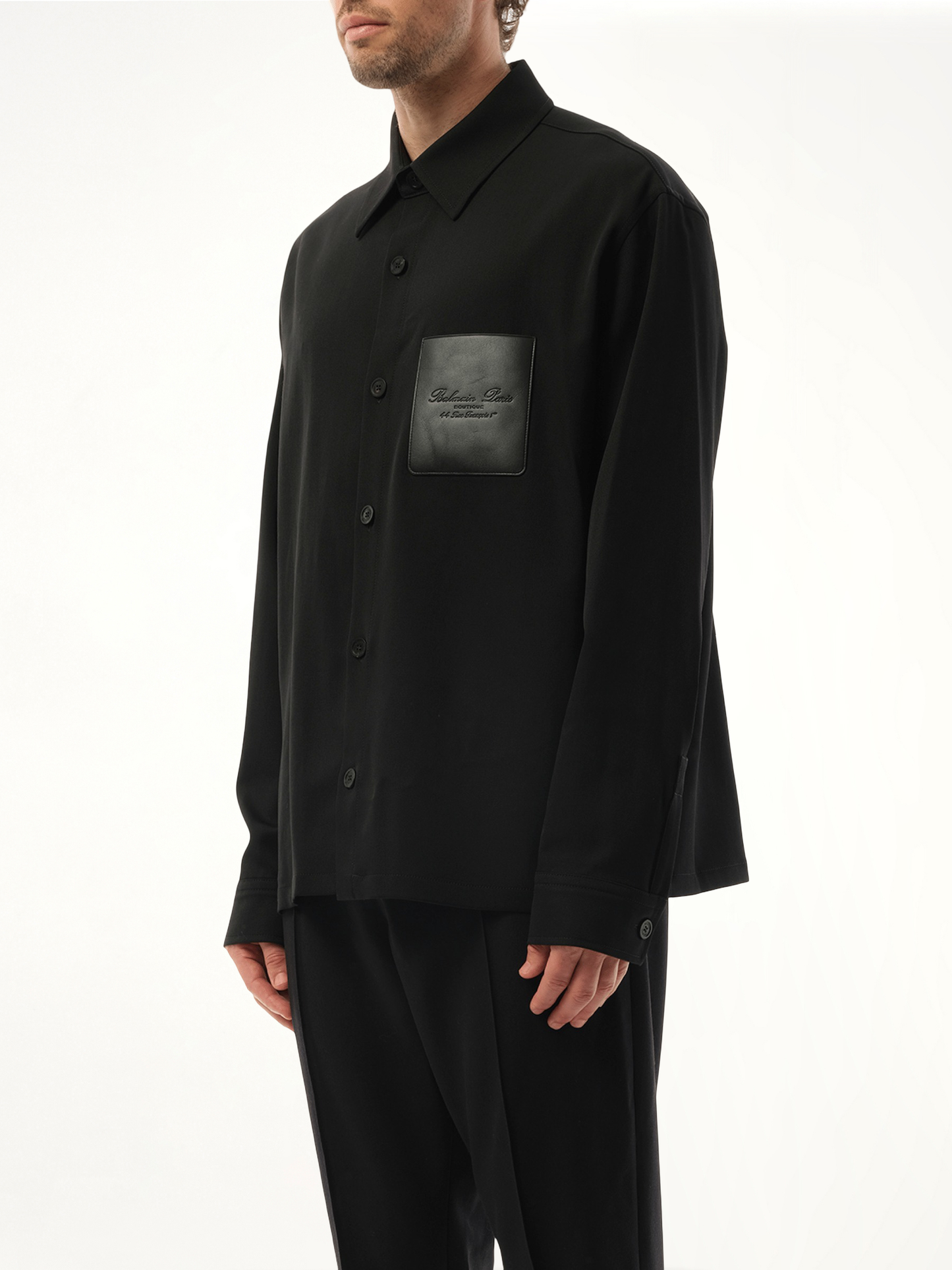 BALMAIN Couture Label GDP Overshirt (Black)