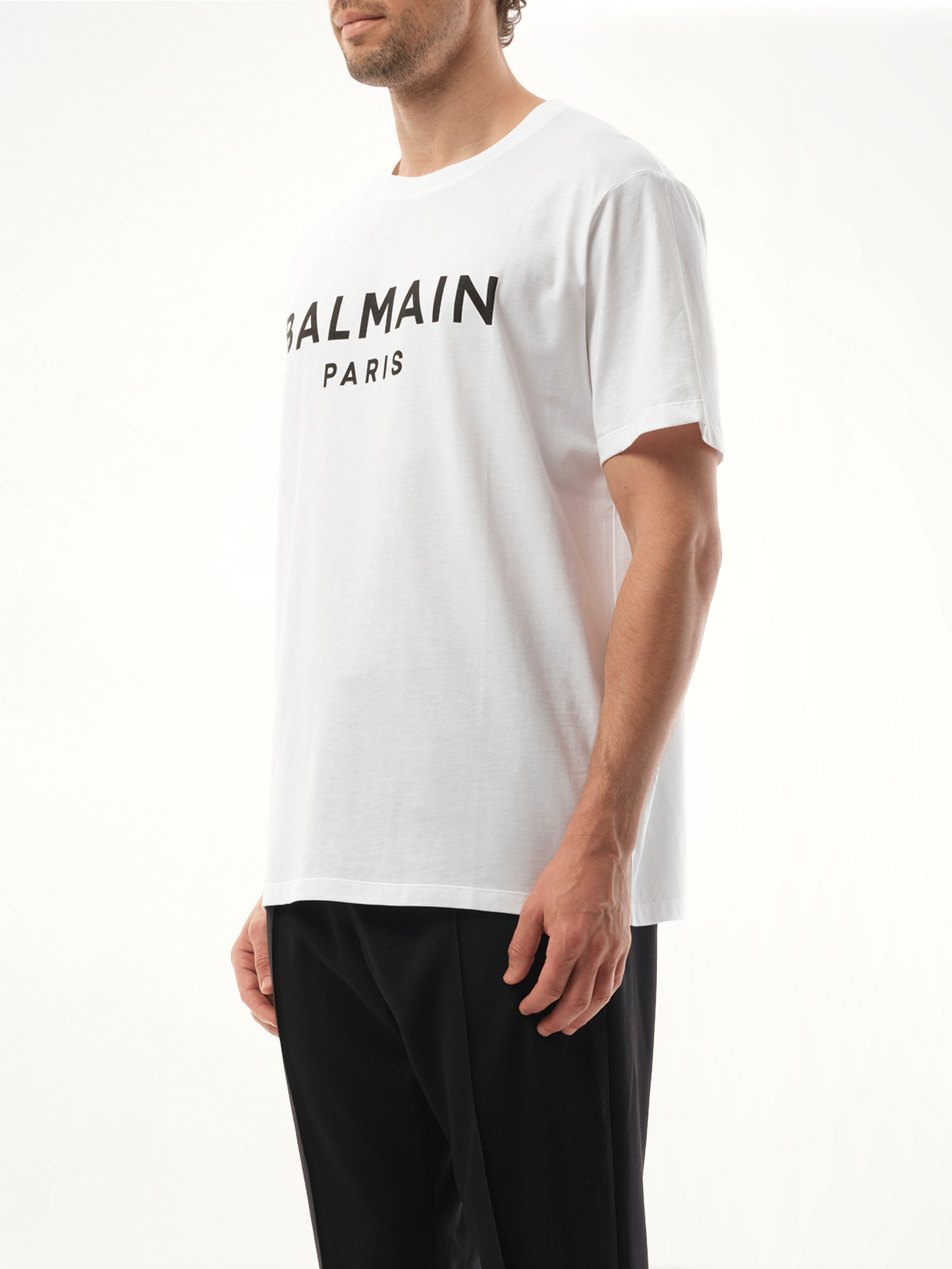 BALMAIN Balmain Print Reg Fit T-Shirt (White)