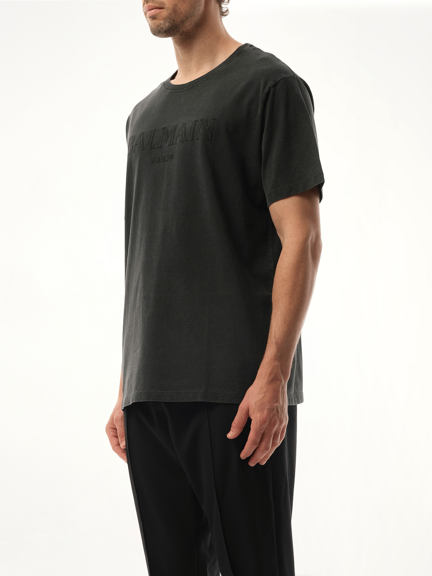 BALMAIN Balmain Vintage Emb T-Shirt (Grey)