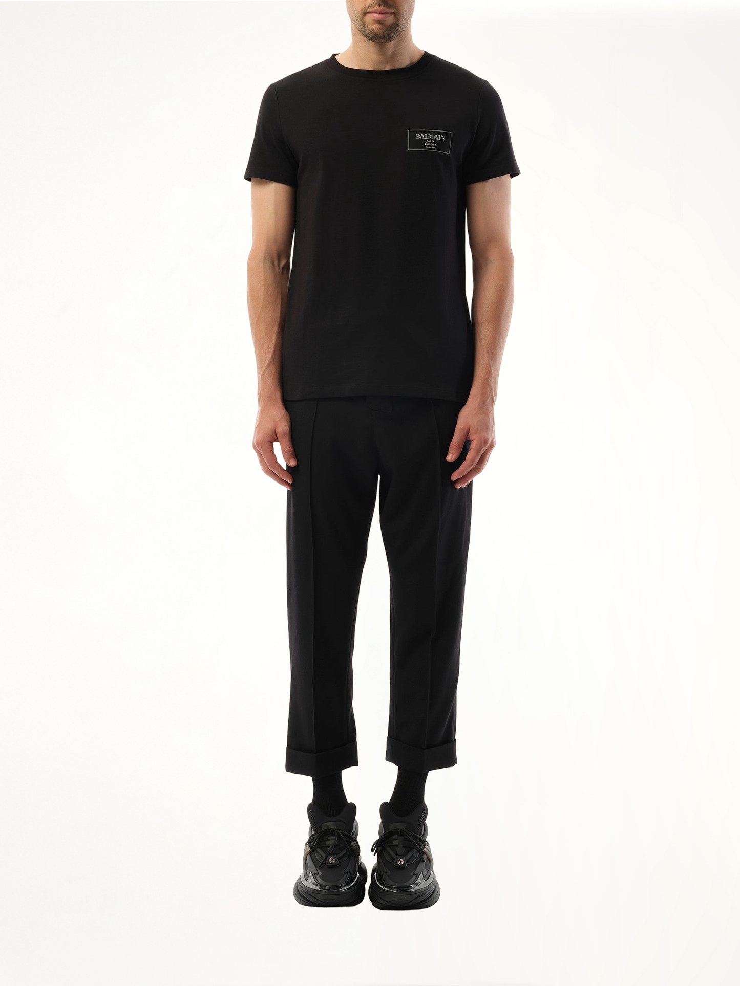 BALMAIN Couture Label T-Shirt (Black)