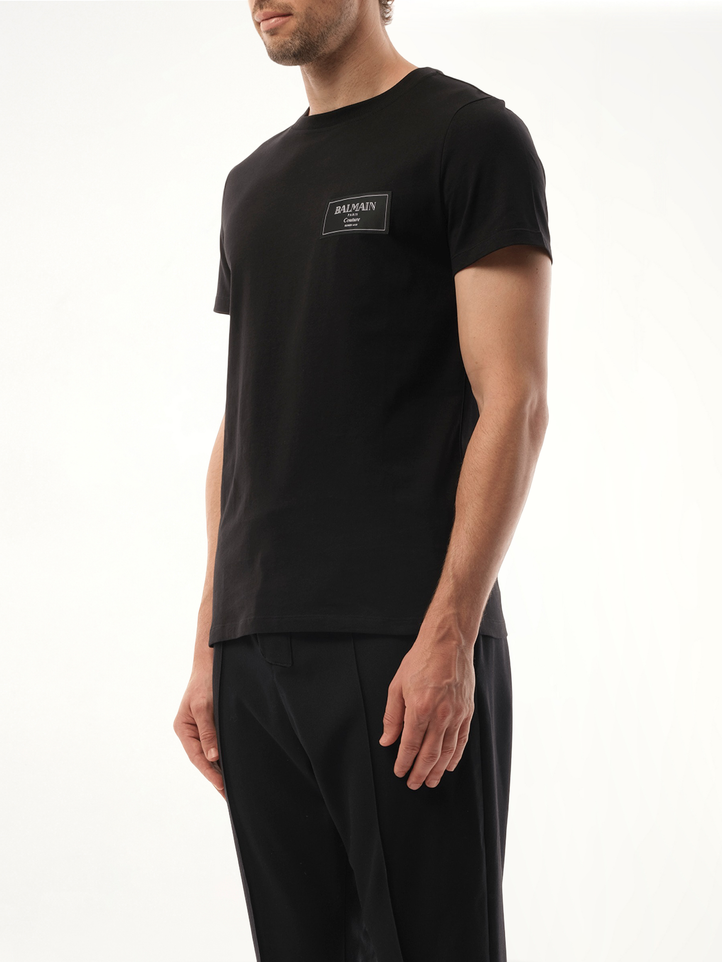 BALMAIN Couture Label T-Shirt (Black)