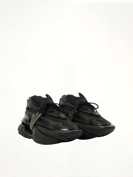 BALMAIN Unicorn Low Neoprene Sneaker (Black)