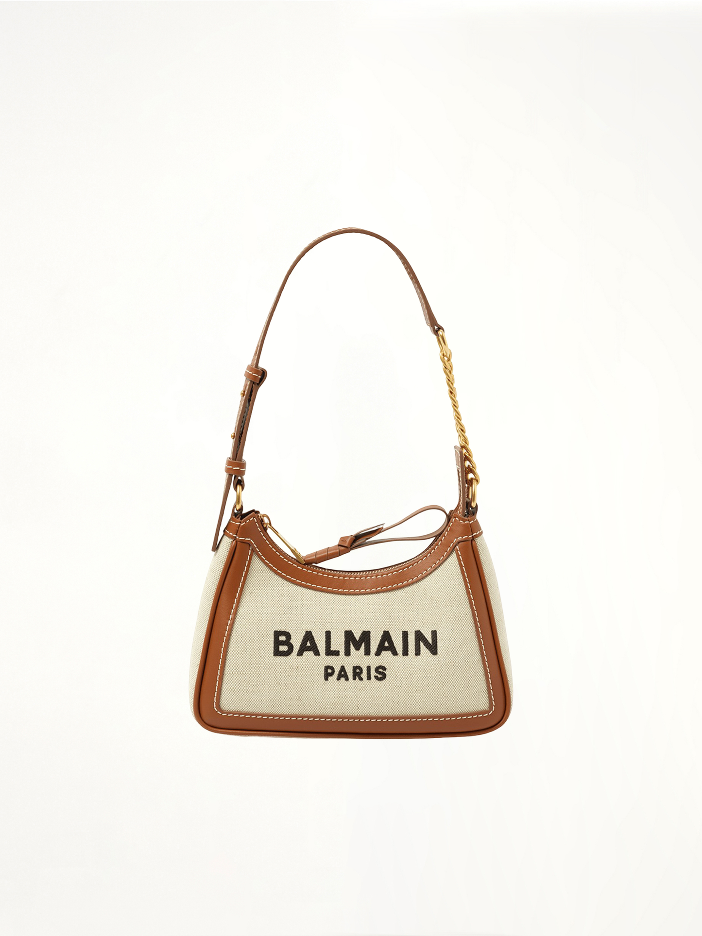 Image of Bags. Productname: BALMAIN B-Army Shoulder Canvas Bag in BEIGE colour by brand - BALMAIN