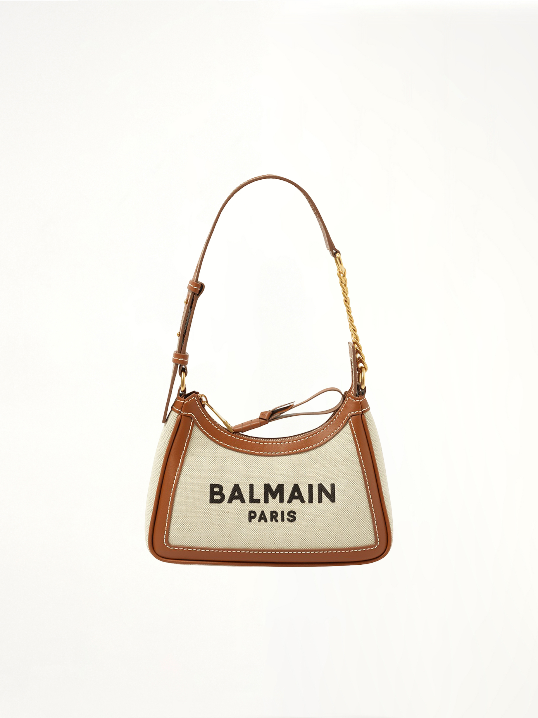 Image of Bags. Productname: BALMAIN B-Army Shoulder Canvas Bag in BEIGE colour by brand - BALMAIN