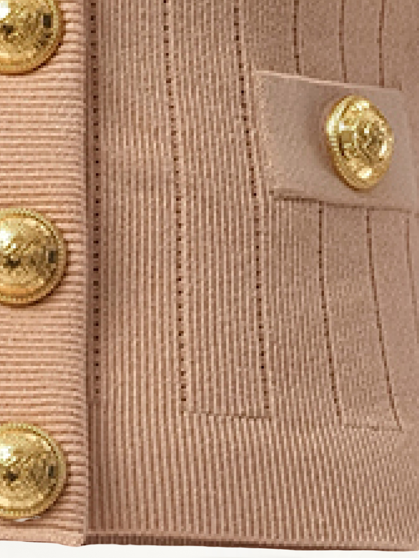 BALMAIN V-Neck 2 Pockets Buttoned Knit Cardigan (Pink)