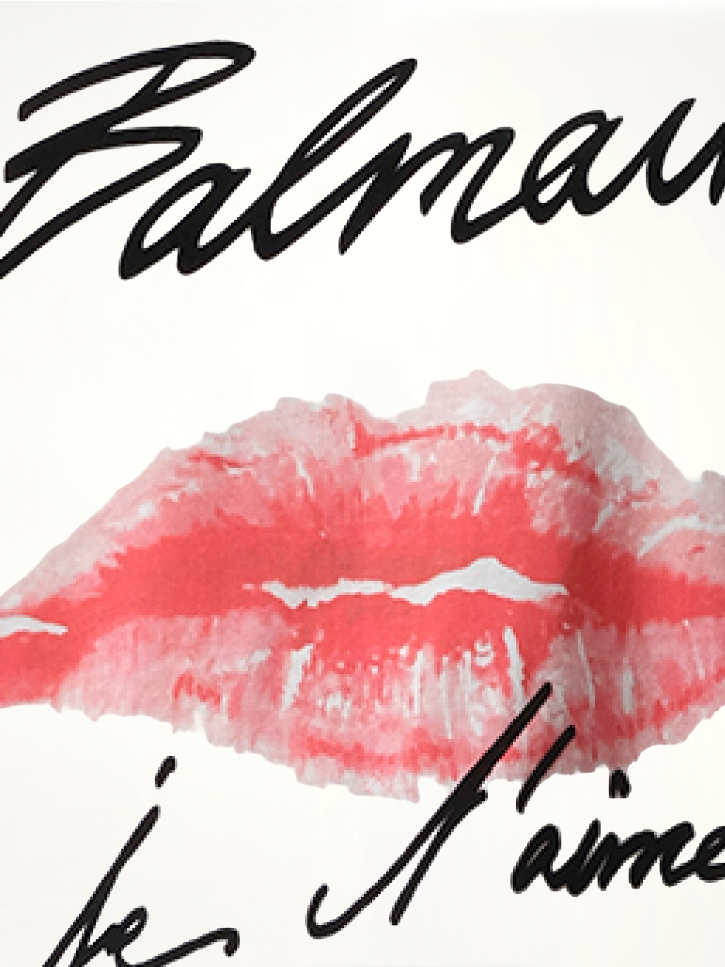 BALMAIN Balmain Kiss Print T-Shirt (White)