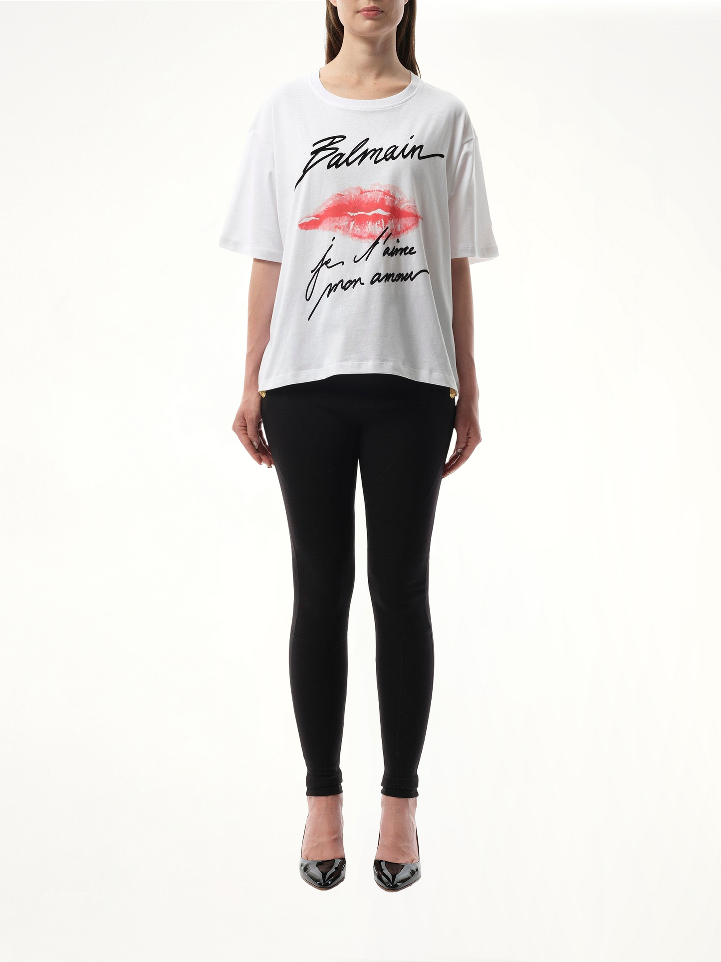 BALMAIN Balmain Kiss Print T-Shirt (White)