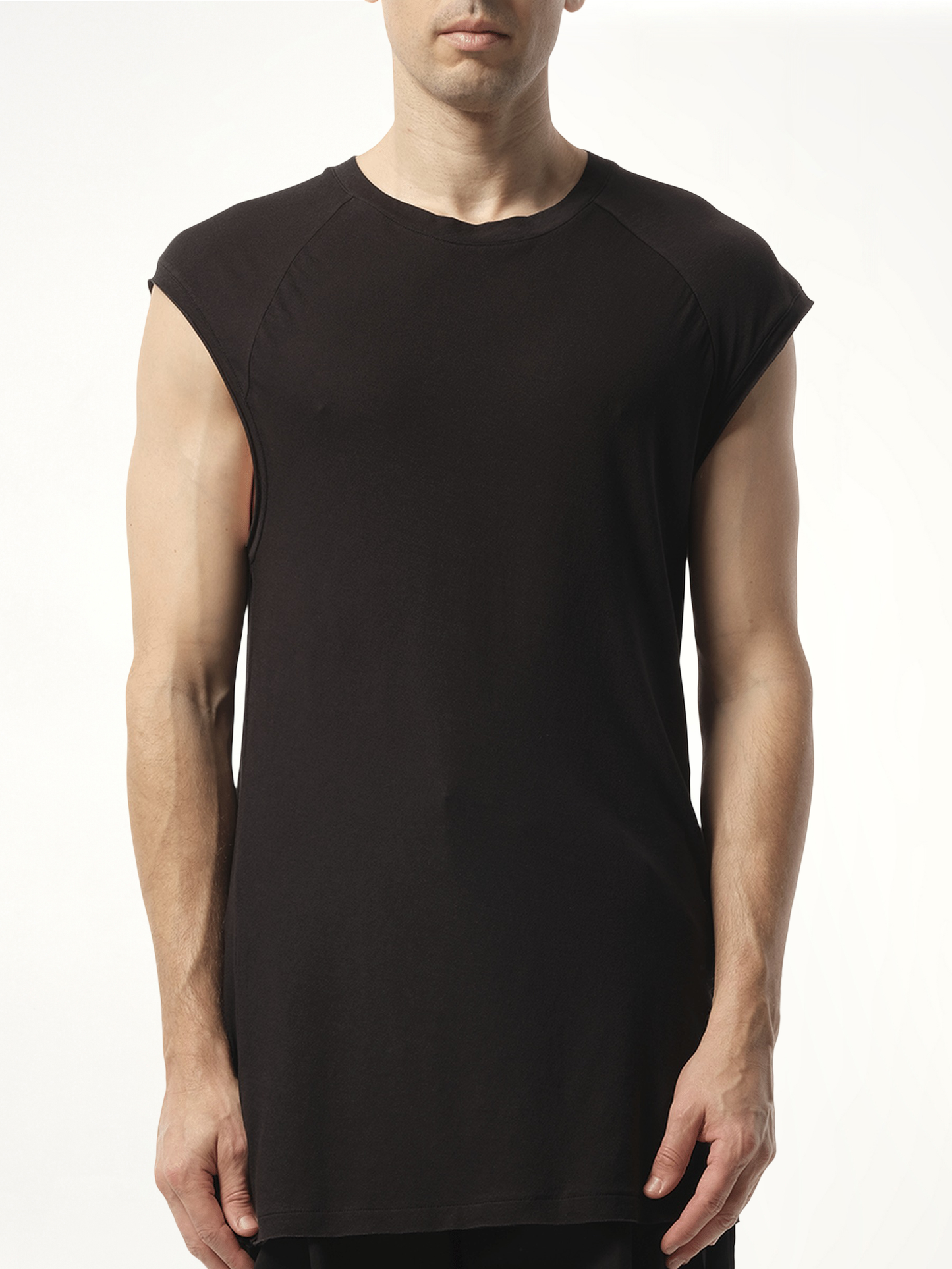 Image of T-Shirts. Product name - Long Tank Top in Black colour by brand - ENTIRE STUDIOS