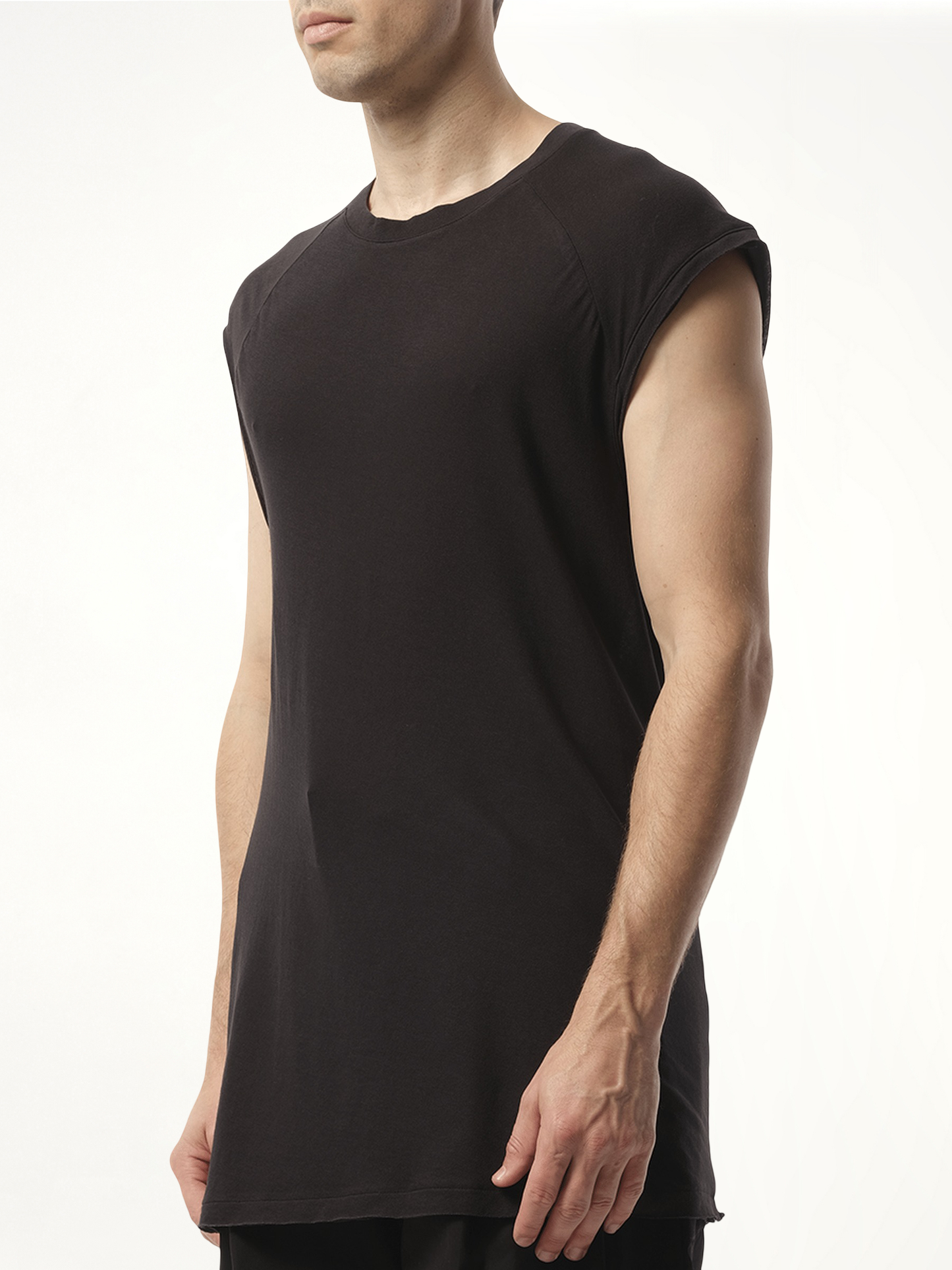 ENTIRE STUDIOS Long Tank Top (Black)