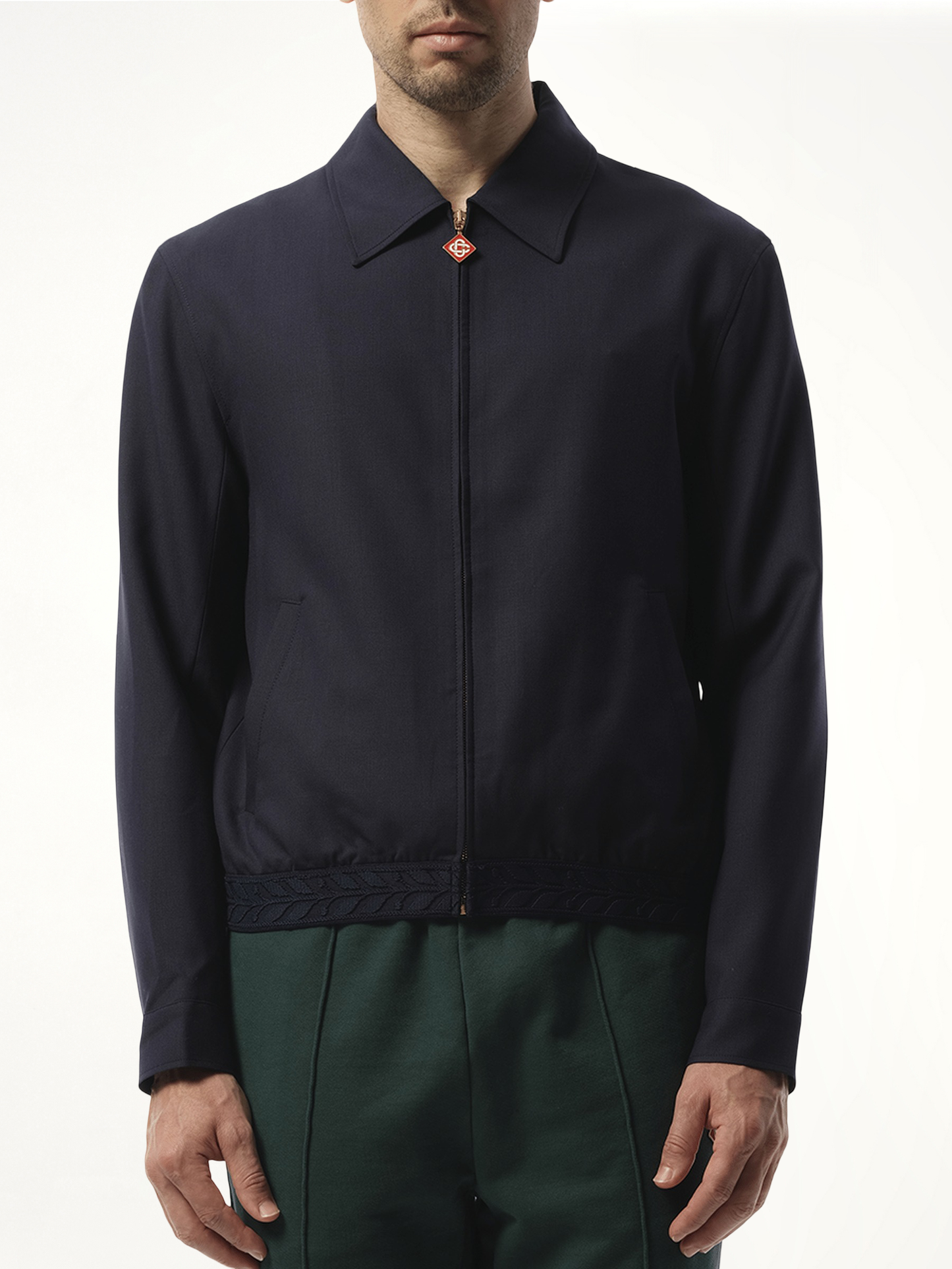 Image of Coats & Jackets. Productname: CASABLANCA Sports Tailored Jacket in NAVY colour by brand - CASABLANCA