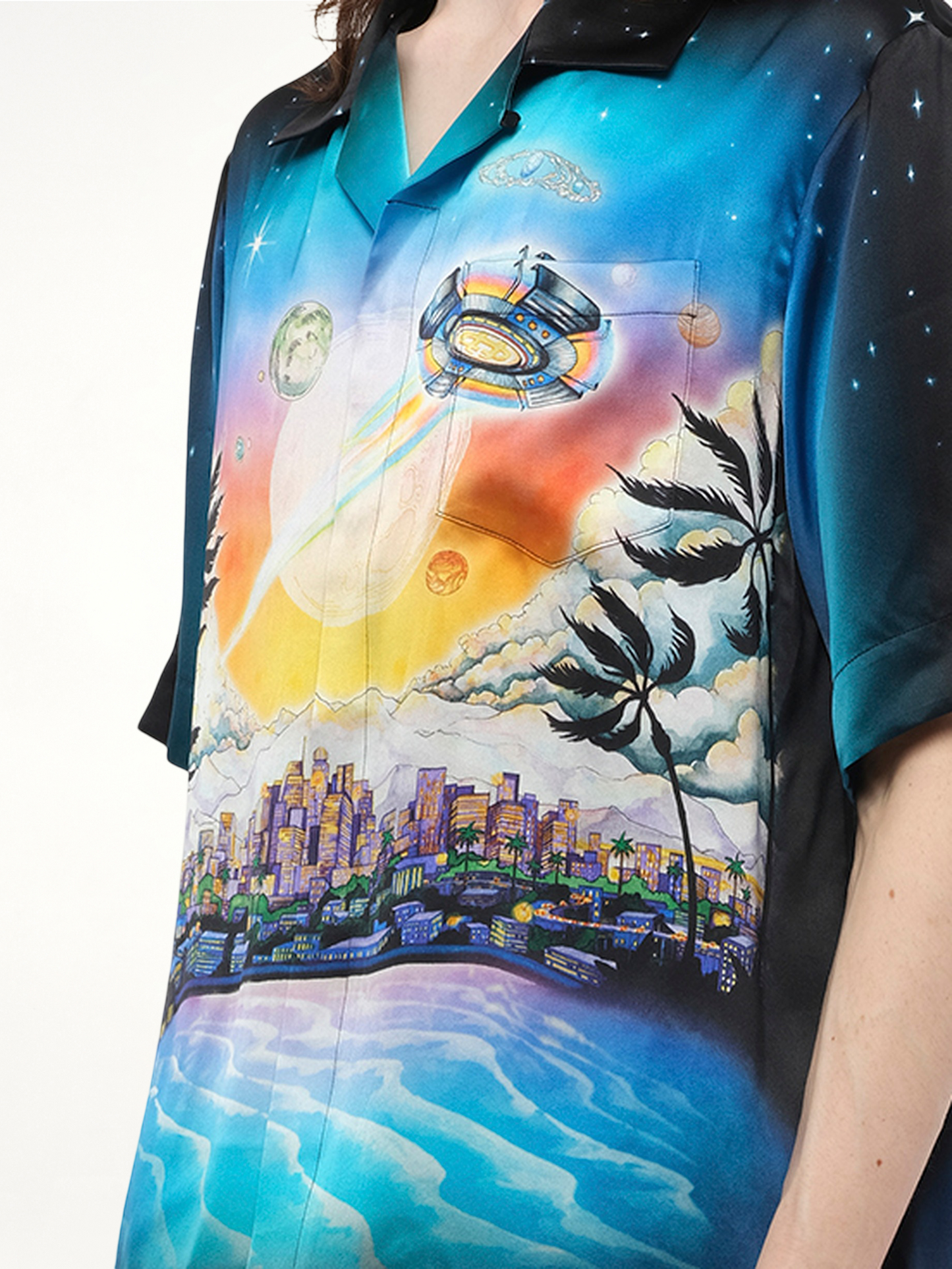 CASABLANCA La Premonition Cuban Collar Shirt (Multicolour)