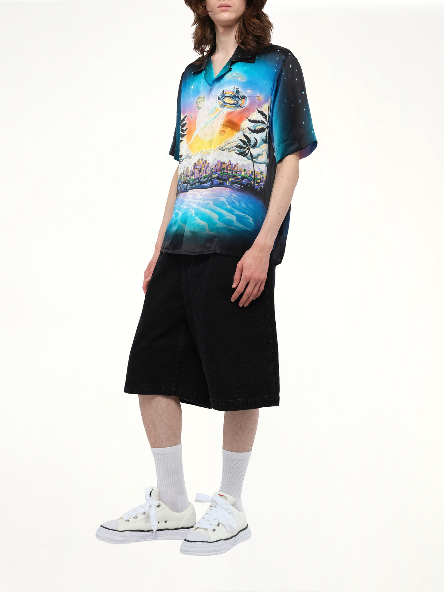 CASABLANCA La Premonition Cuban Collar Shirt (Multicolour)