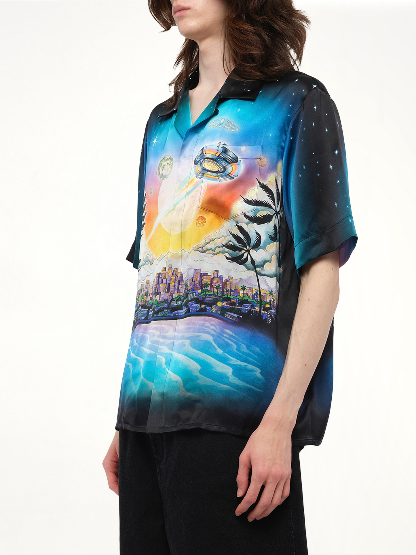 CASABLANCA La Premonition Cuban Collar Shirt (Multicolour)