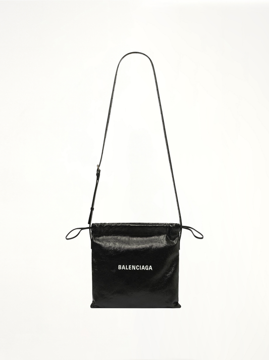 Image of Bags. Productname: BALENCIAGA Logo Shopper Dust Bag in Black colour by brand - BALENCIAGA