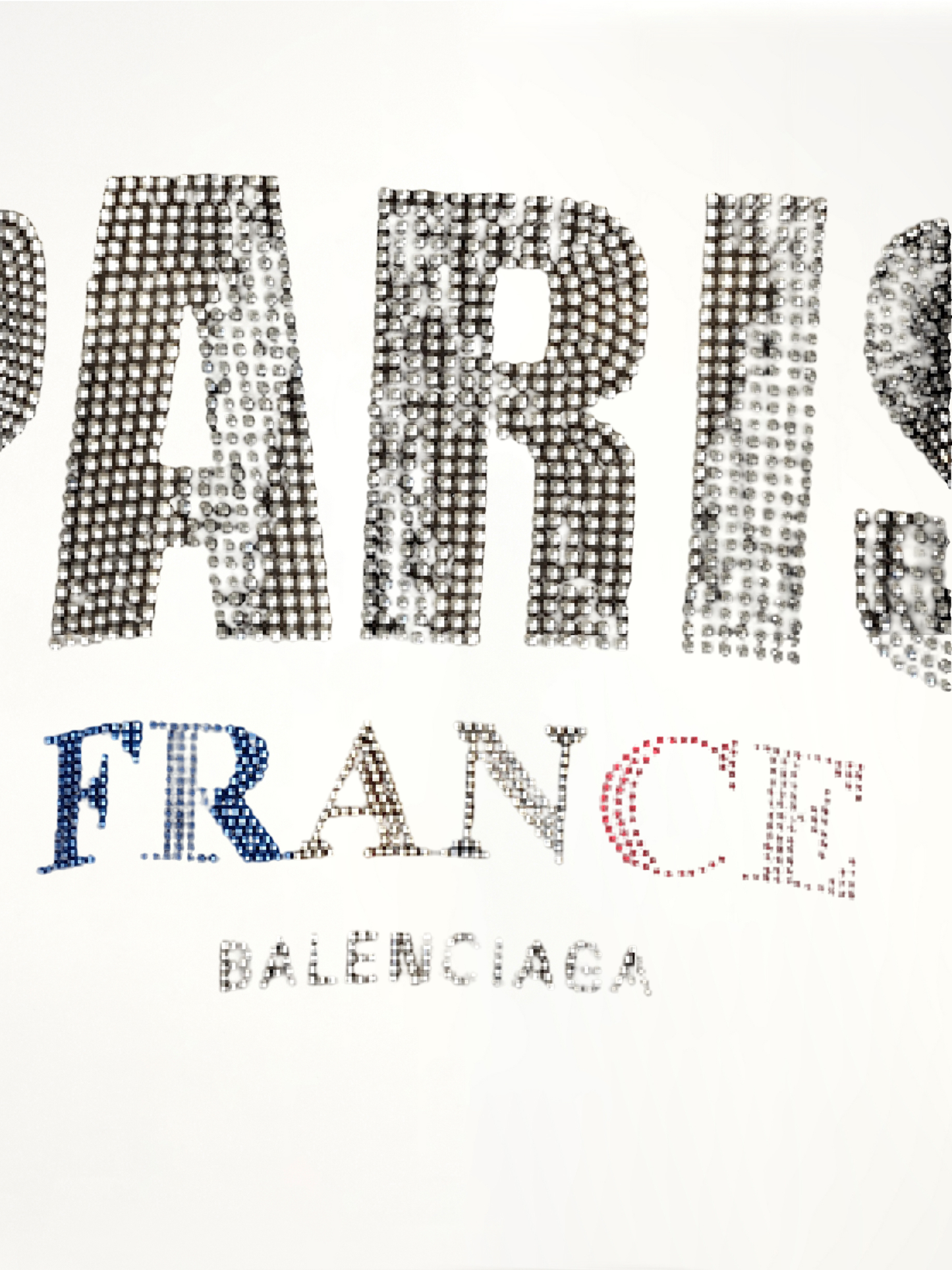 BALENCIAGA Paris Strass Oversized T-Shirt (Black)