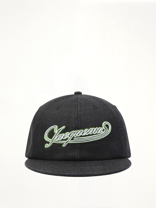 Image of Hats. Productname: JACQUEMUS La Casquette Baseball Cap in Navy colour by brand - JACQUEMUS