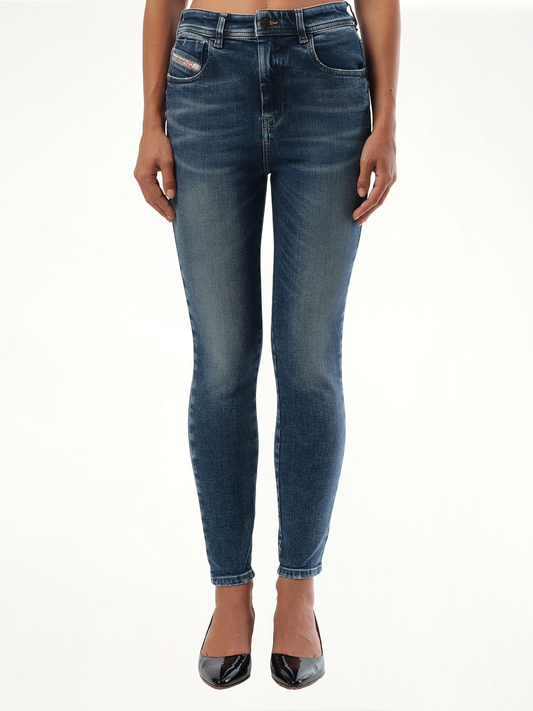 Image of Jeans. Productname: DIESEL 1984 Slandy High Jeans in Blue colour by brand - DIESEL