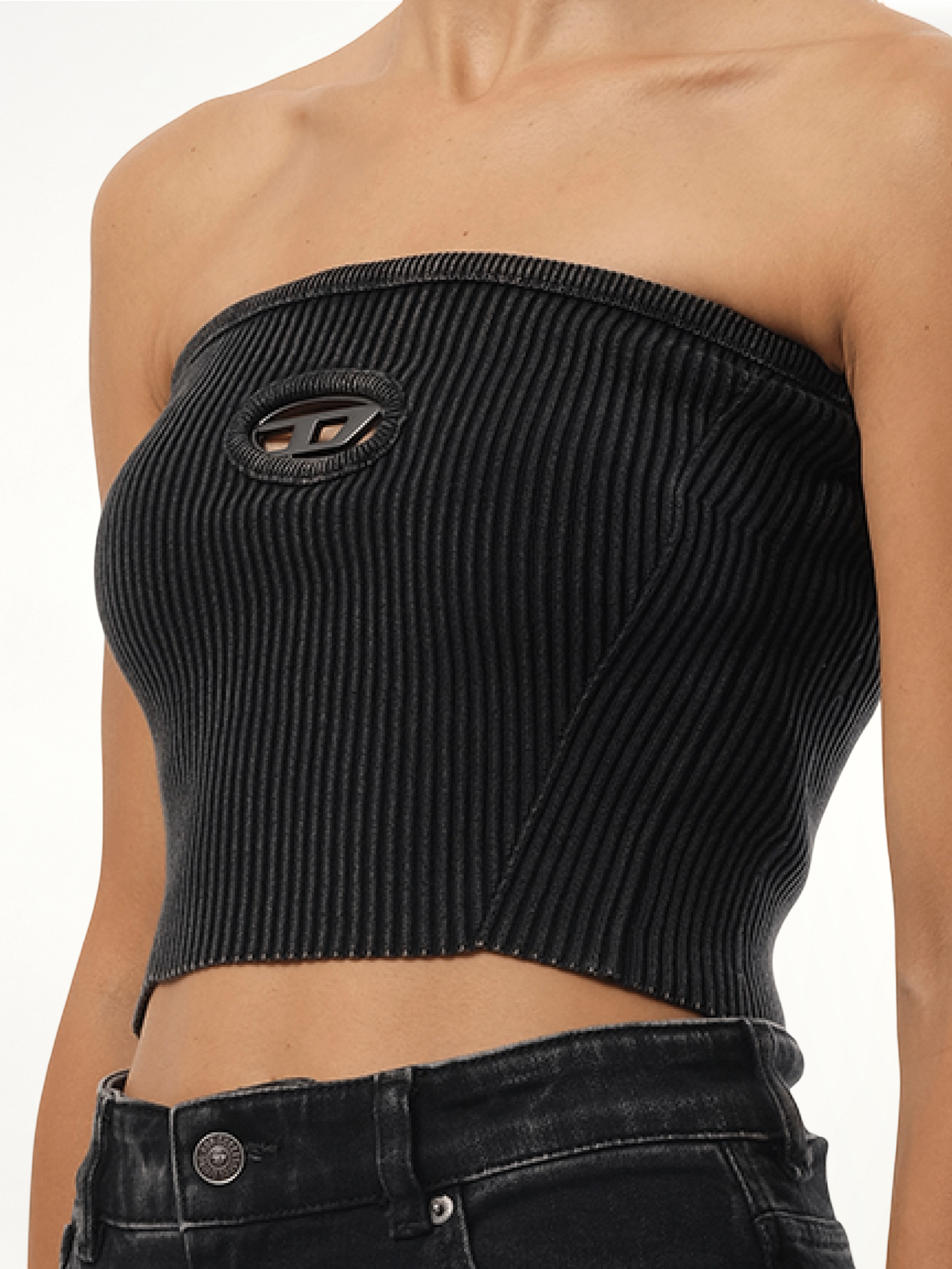 DIESEL M-Clarksvillex Cropped Top (Black)