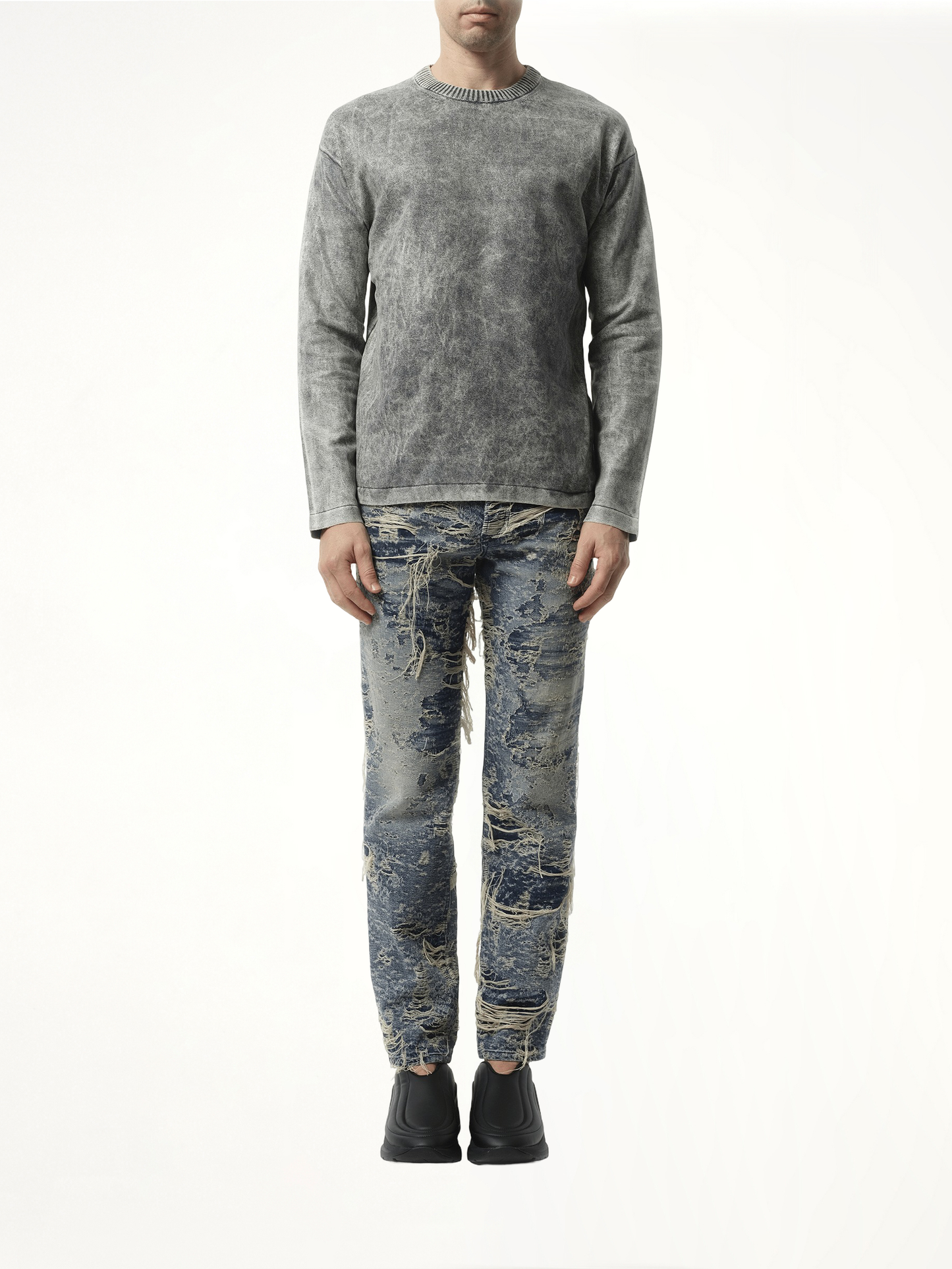 DIESEL Marble Effect Sweater (Grey)