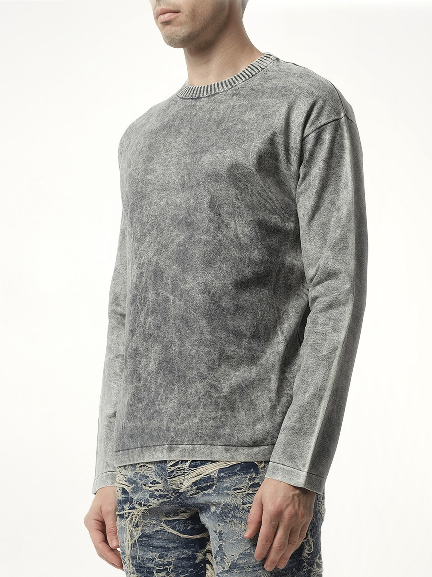 DIESEL Marble Effect Sweater (Grey)