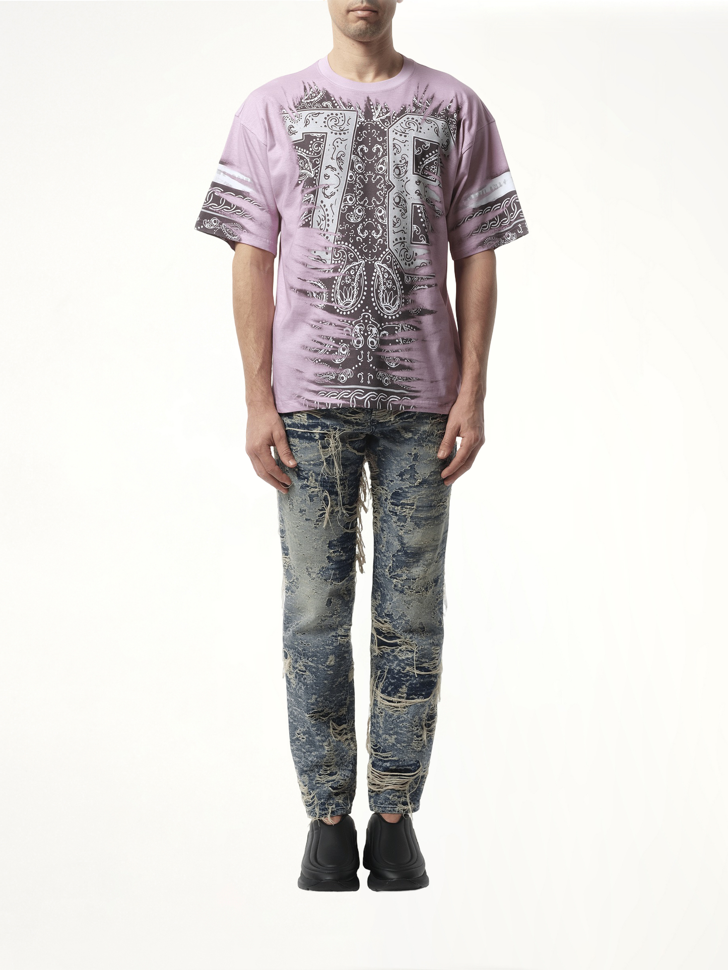 DIESEL Bandana Print T-Shirt (Black)