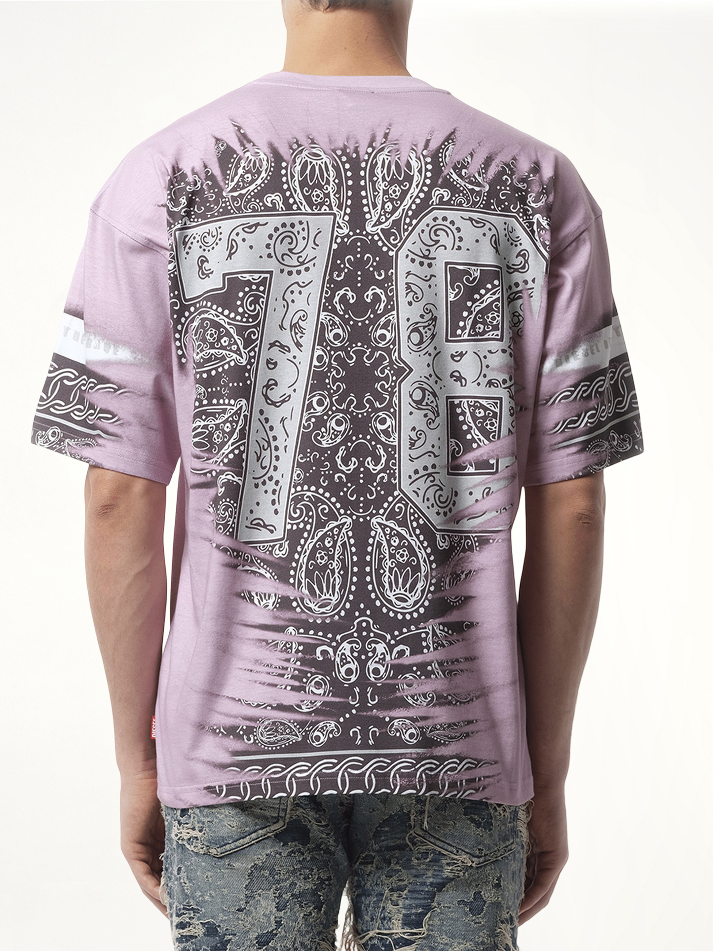 DIESEL Bandana Print T-Shirt (Black)