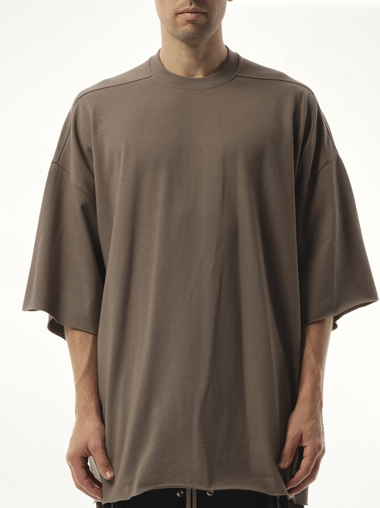 Image of a model wearing Tops. Productname: RICK OWENS Tommy T in Brown colour by brand - RICK OWENS