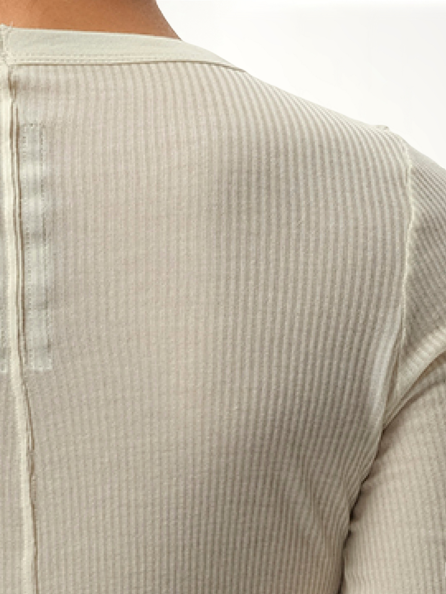 RICK OWENS Rib Long Sleeve T-Shirt (White)