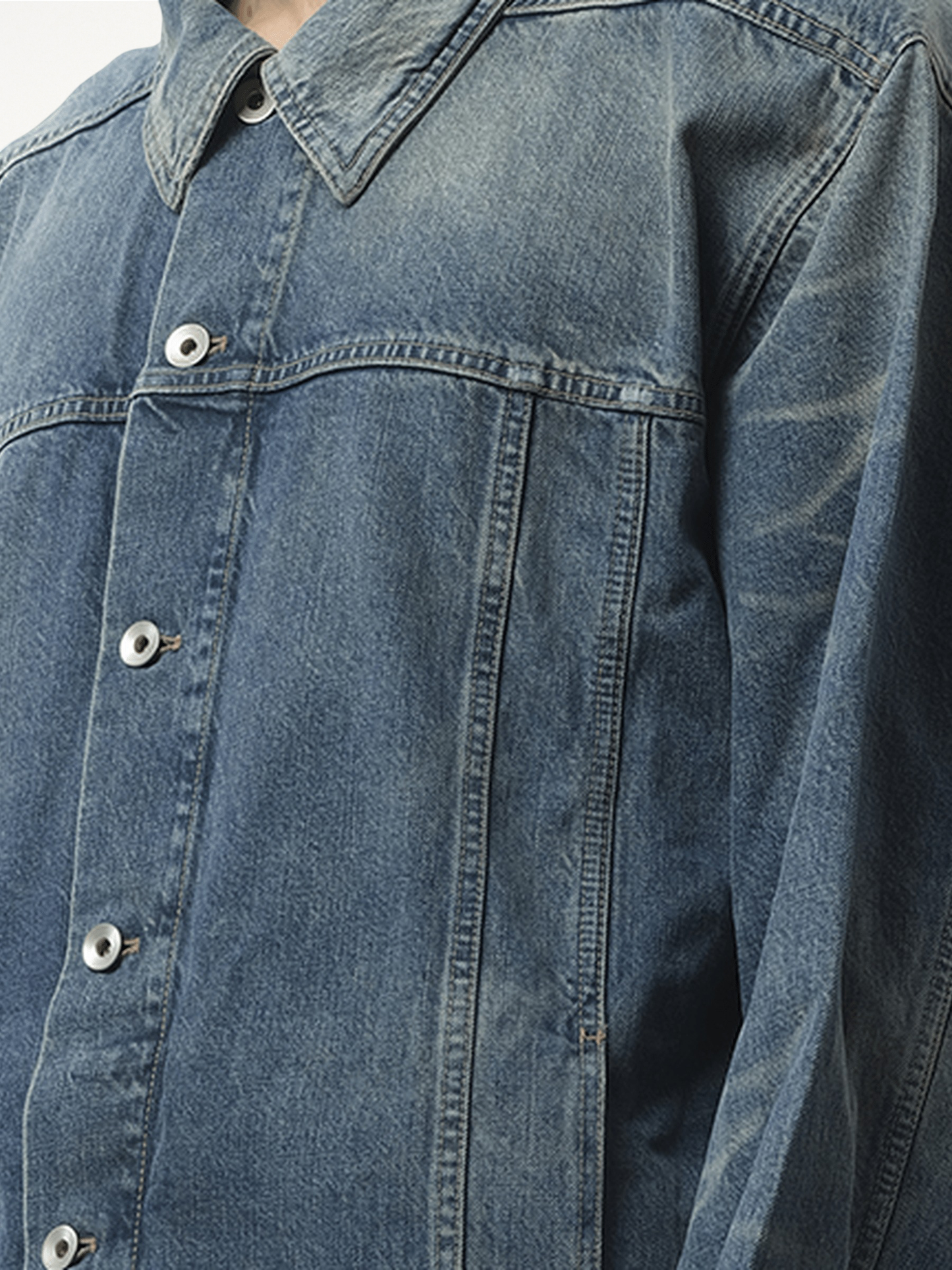 RICK OWENS DRKSHDW Jumbo Worker Jacket (Blue)