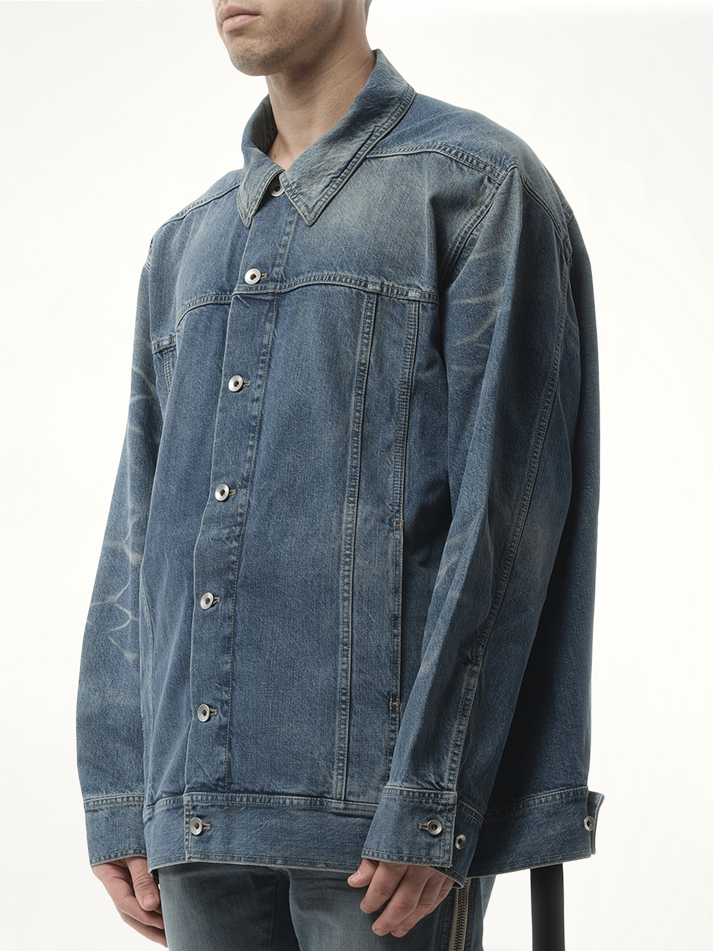 RICK OWENS DRKSHDW Jumbo Worker Jacket (Blue)