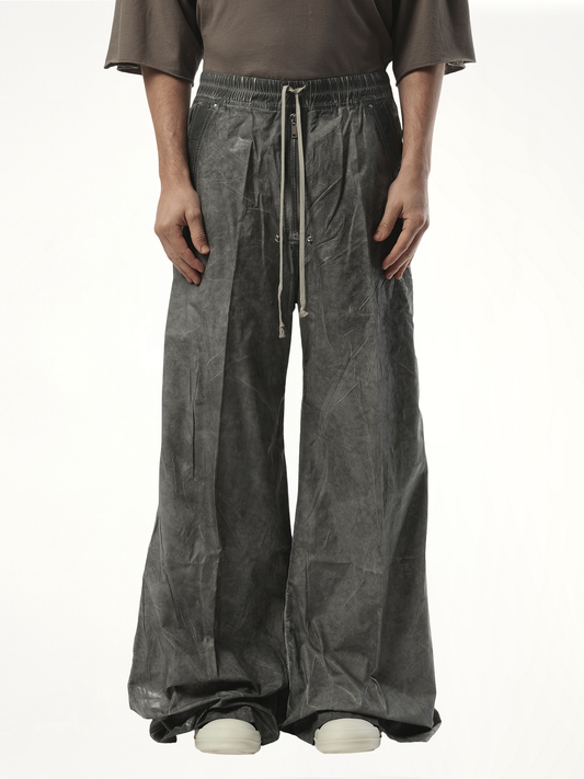 Image of a model wearing Pants. Productname: RICK OWENS DRKSHDW Geth Belas in Brown colour by brand - RICK OWENS DRKSHDW