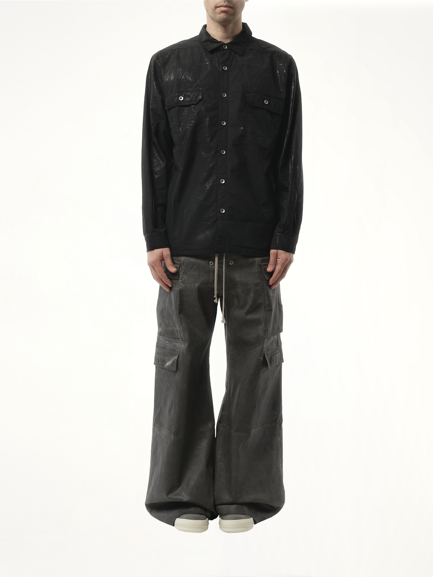 RICK OWENS DRKSHDW Denim Jumbo Outershirt (Black)
