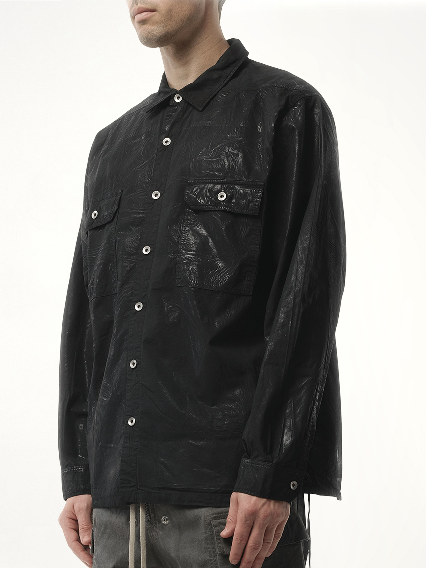 RICK OWENS DRKSHDW Denim Jumbo Outershirt (Black)