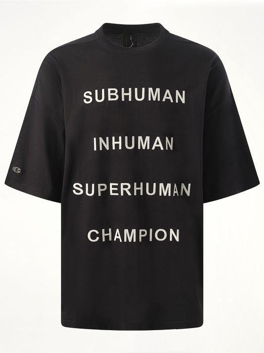 RICK OWENS DRKSHDW Champion x DRKSHDW Tommy T (Black)