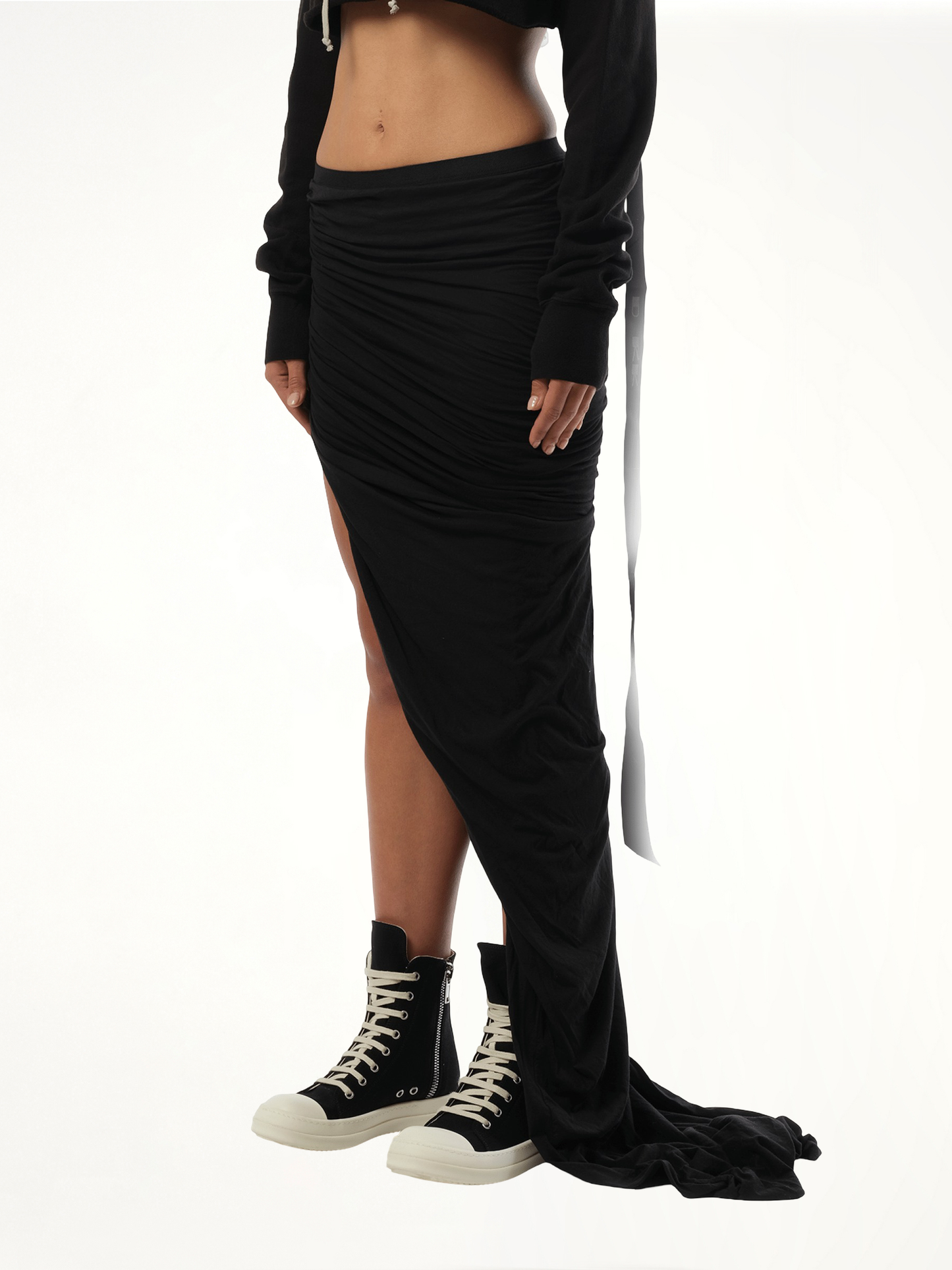 RICK OWENS DRKSHDW Edfu Long Skirt (Black)
