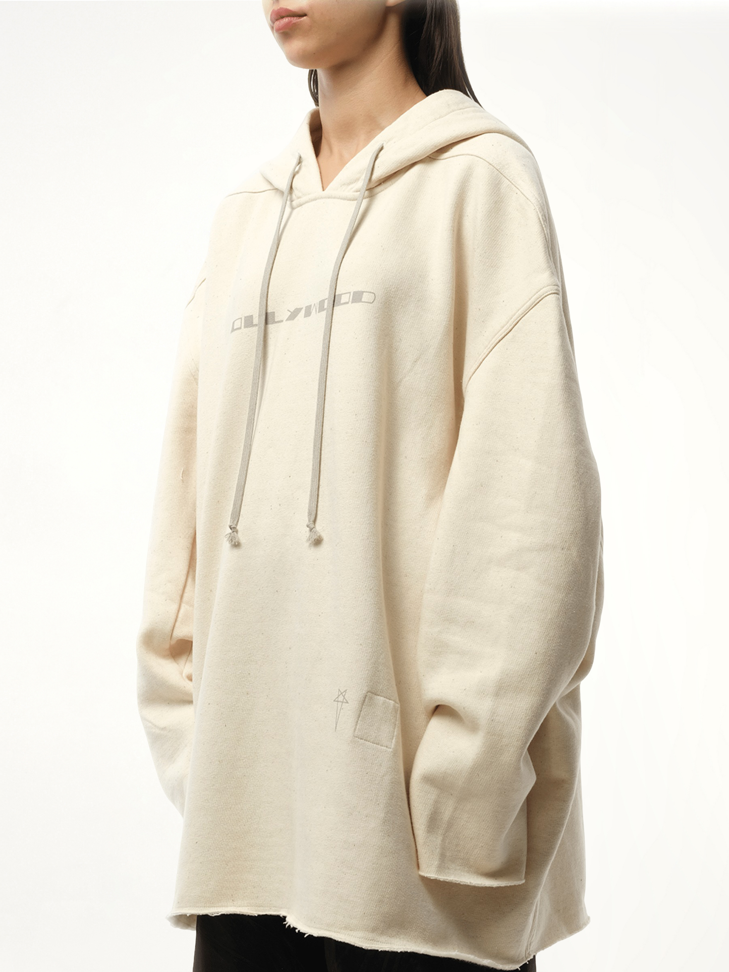 RICK OWENS DRKSHDW Hollywood Peter Hoodie (Natural)