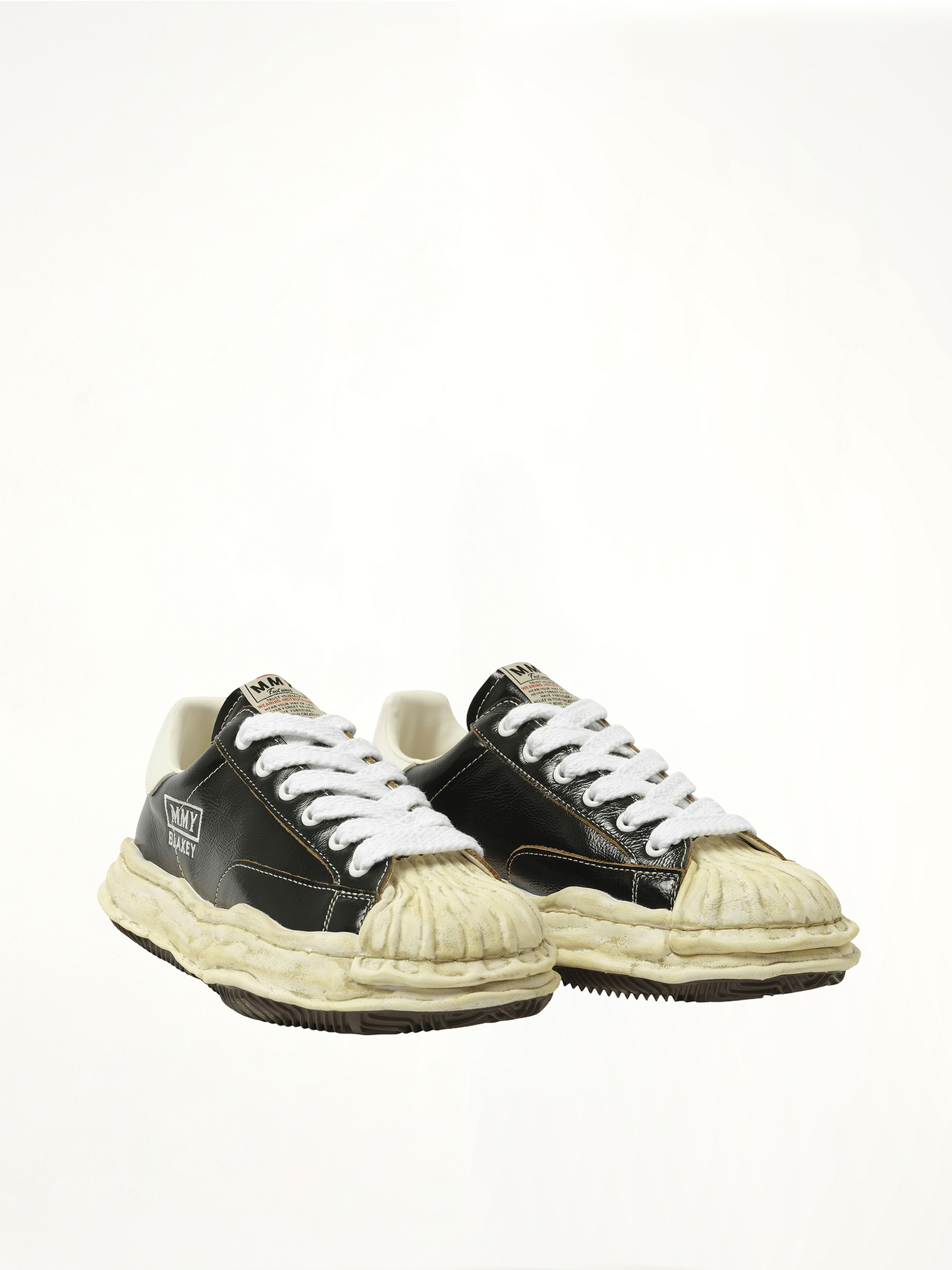 MAISON MIHARA YASUHIRO Blakey OG Wrinkled Leather Sneaker (Black)