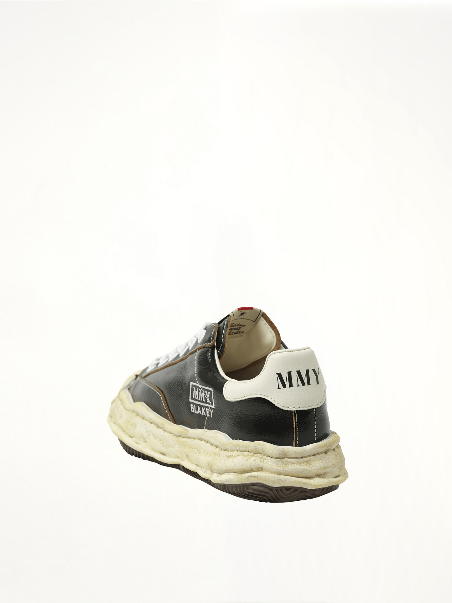 MAISON MIHARA YASUHIRO Blakey OG Wrinkled Leather Sneaker (Black)