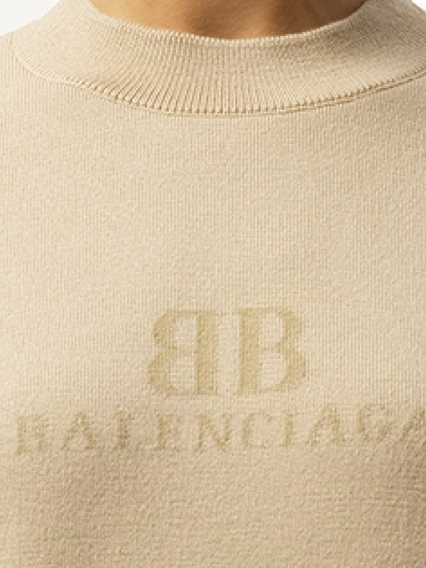 BALENCIAGA Cropped Sweater (Beige)