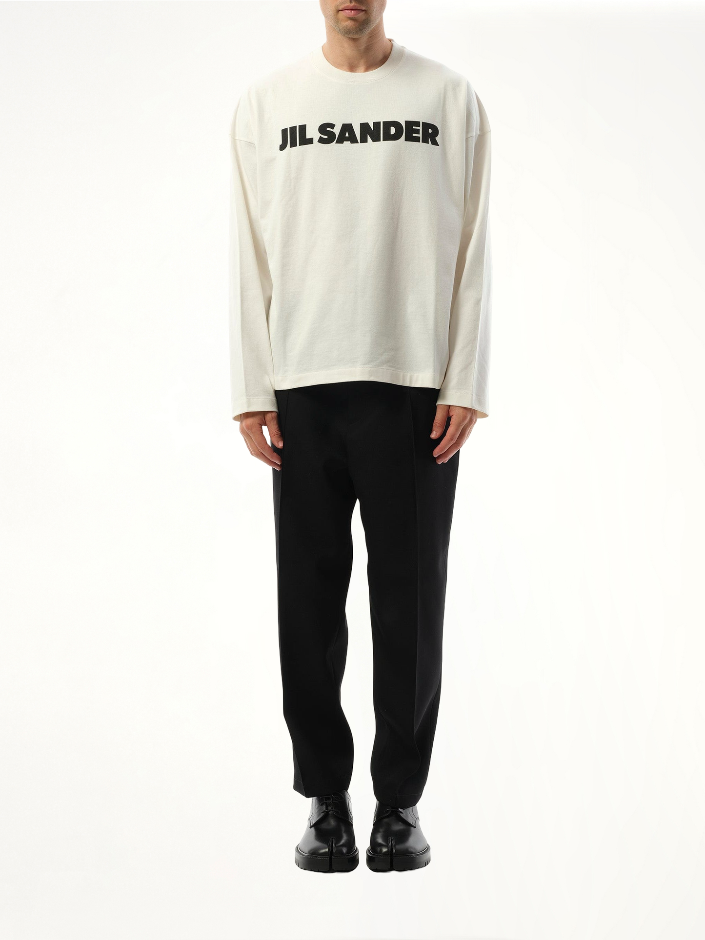 Jil Sander Logo Long Sleeve T-Shirt (Porcelain)