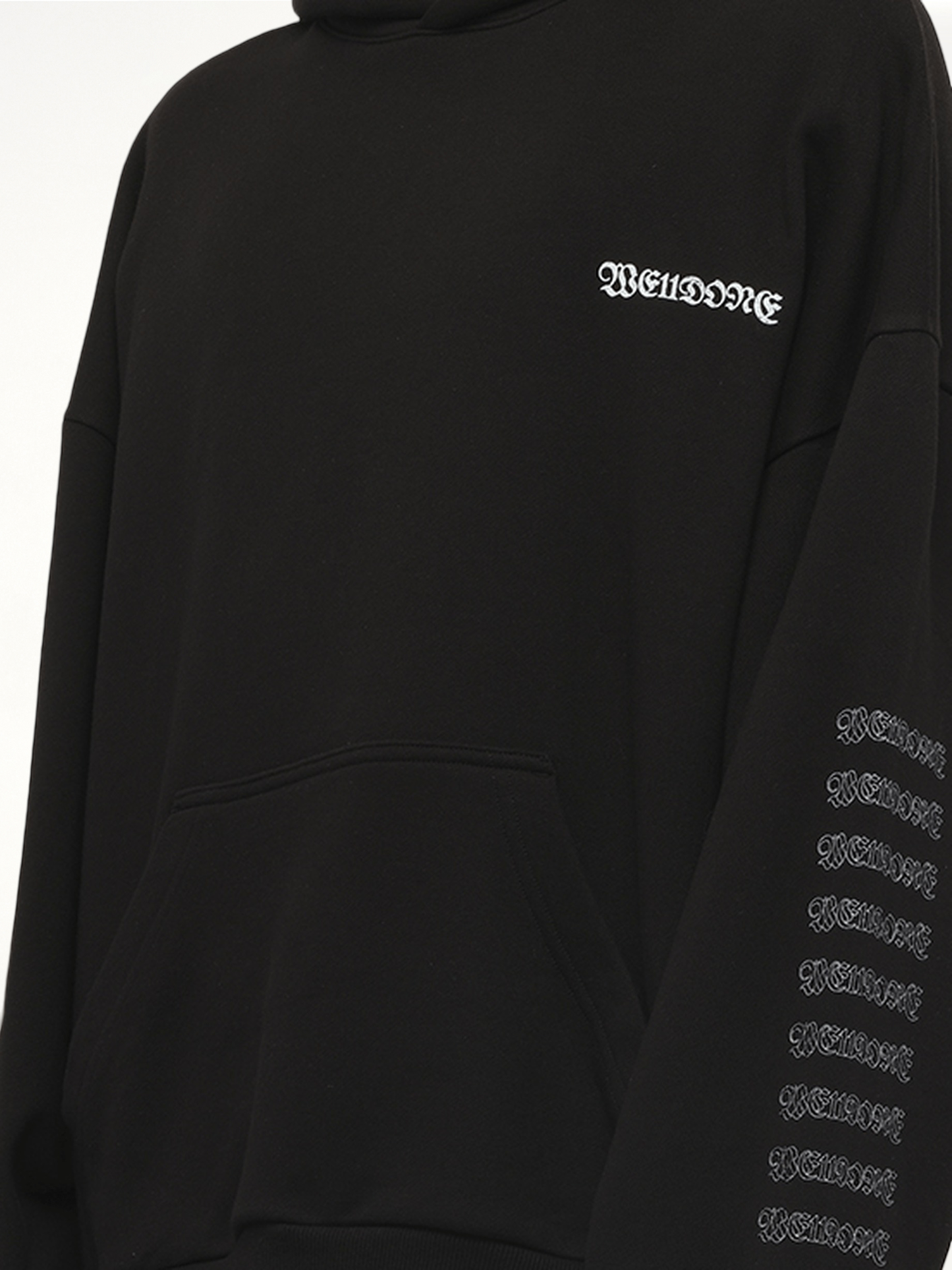 WE11DONE Punk Teddy Hoodie (Black)