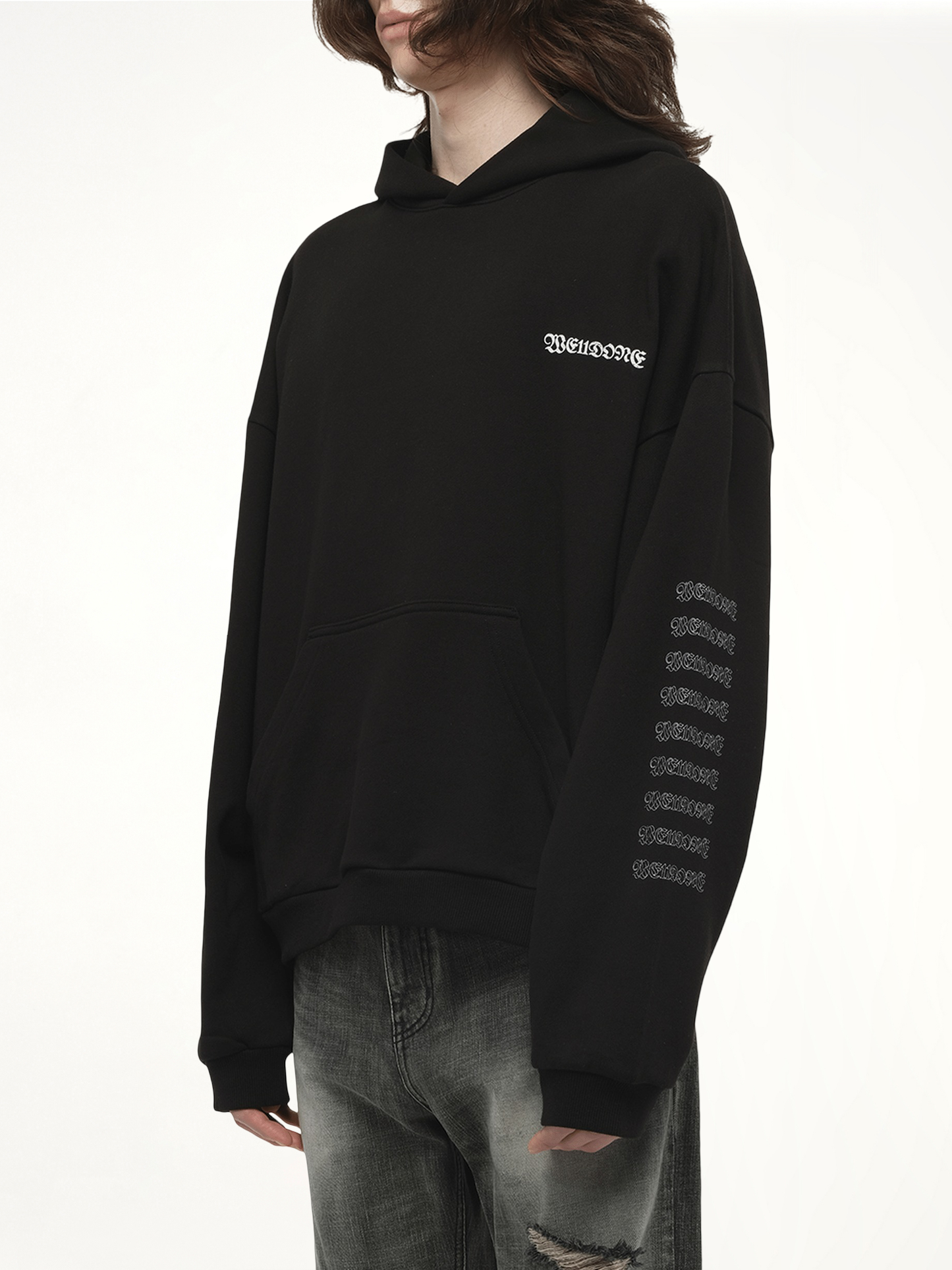 WE11DONE Punk Teddy Hoodie (Black)