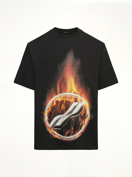 WE11DONE Meteor Print T-Shirt (Black)
